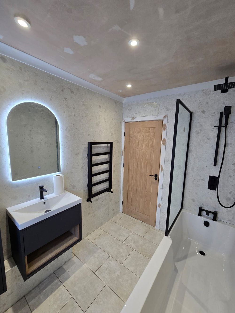Finished family bathroom